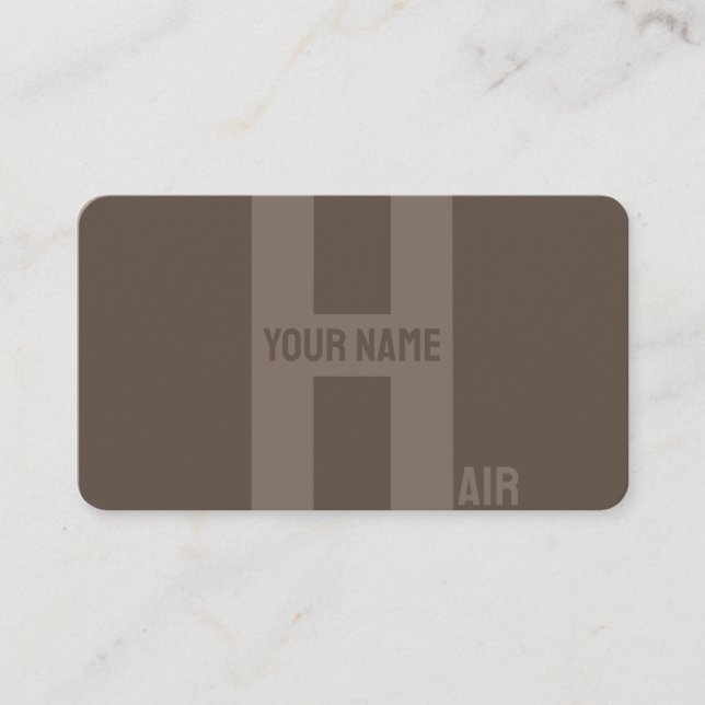 Tarjeta De Visita Elegante gris minimalista majestuoso peluquero (Anverso)