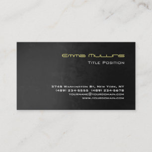 Tarjeta De Visita Elegante Gris Moderno Impresionante Moderno