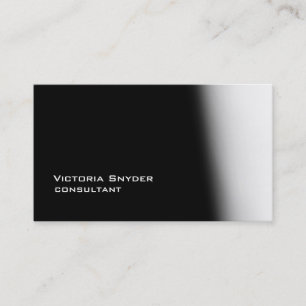Tarjeta De Visita Elegante Gris Negro Moderno Profesional
