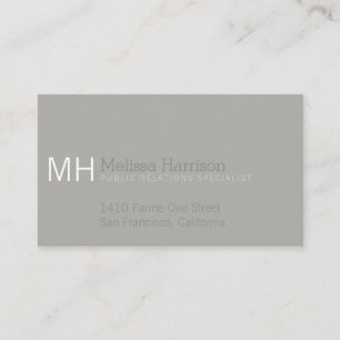 Tarjeta De Visita elegante gris y moderno profesional
