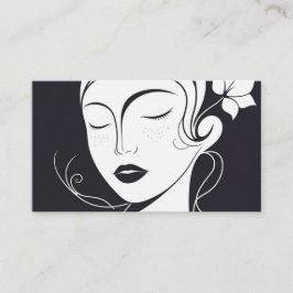 Tarjeta De Visita Elegante Groovy Floral Moderno - De dos caras de m