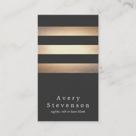 Tarjeta De Visita Elegante Guay moderno con rayas de color negro y o