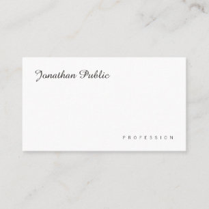 Tarjeta De Visita Elegante guión caligrafiado simple plantilla moder