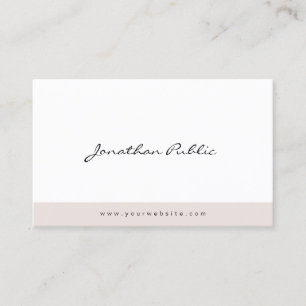 Tarjeta De Visita Elegante guión de caligrafía simple plantilla mode