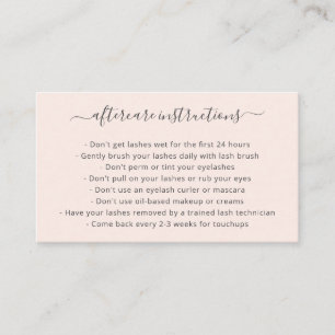 Tarjeta De Visita Elegante guión de latigazos Rubor rosados después
