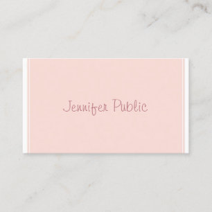 Tarjeta De Visita Elegante guión de mano libre diseño elegante de pl