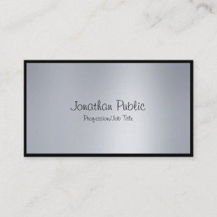 Tarjeta De Visita Elegante guión de mano libre moderna de Moda plate