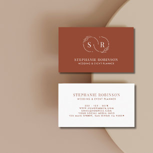 Tarjeta De Visita Elegante guión dorado Monograma profesional modern