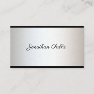 Tarjeta De Visita Elegante Guión Freehand Estilo Lujo Moderno