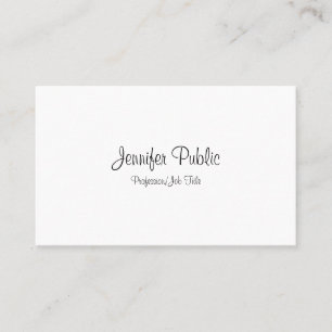 Tarjeta De Visita Elegante guión manuscrito moderno Guay plano limpi