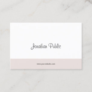 Tarjeta De Visita Elegante guión manuscrito simple plantilla moderna