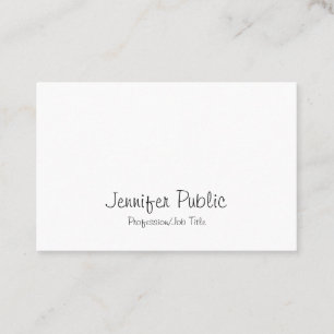Tarjeta De Visita Elegante guión moderno de mano libre limpio elegan