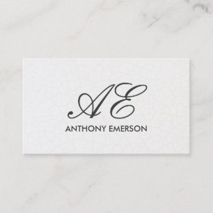 Tarjeta De Visita Elegante guión monograma fondo contemporáneo