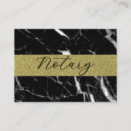 Tarjeta De Visita Elegante guión notario purpurina de mármol negro o