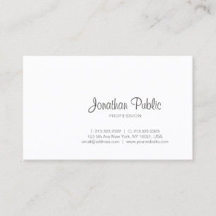 Tarjeta De Visita Elegante guión profesional moderno manuscrito
