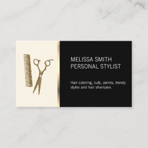 Tarjeta De Visita Elegante Hairstylista