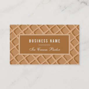Tarjeta De Visita Elegante, helado cream Waffle Cone