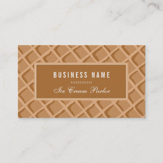 Tarjeta De Visita Elegante, helado cream Waffle Cone