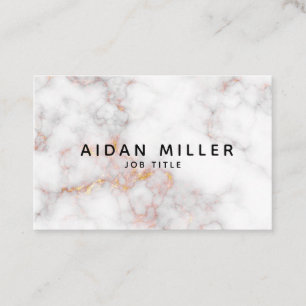 Tarjeta de visita elegante hermosa con mármol del
