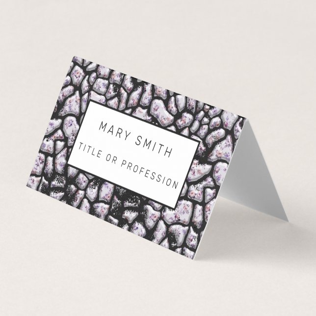 Tarjeta De Visita Elegante híbrido floral-animal (Anverso)