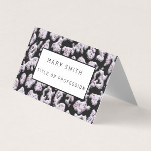Tarjeta De Visita Elegante híbrido floral-animal
