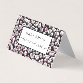 Tarjeta De Visita Elegante híbrido floral-animal