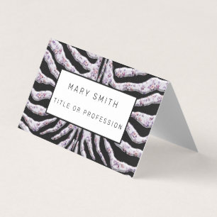 Tarjeta De Visita Elegante híbrido floral-animal