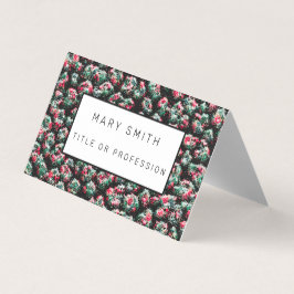 Tarjeta De Visita Elegante híbrido floral-animal