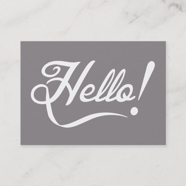 Tarjeta De Visita Elegante Hola (Anverso)