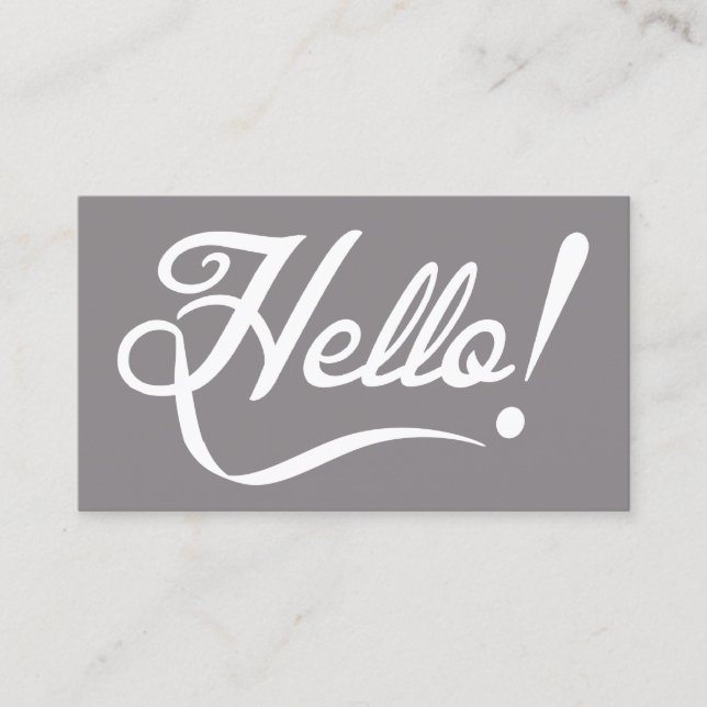 Tarjeta De Visita Elegante Hola (Anverso)
