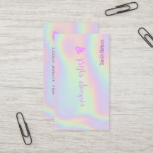 Elegante Holographi Rosa Dulce de Lujo