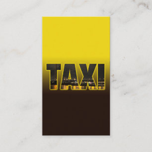 Tarjeta De Visita Elegante horizonte TAXI para taxista