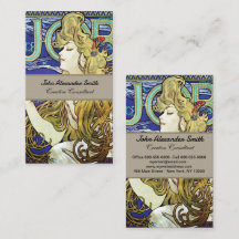 Elegante humo, trabajo de Alphonse Mucha Art Nouve