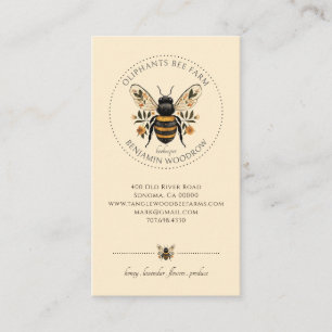 Tarjeta De Visita Elegante Ilustración de Apicultor Apiario