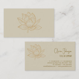Tarjeta De Visita Elegante Ilustracion Lotus Flower Yoga