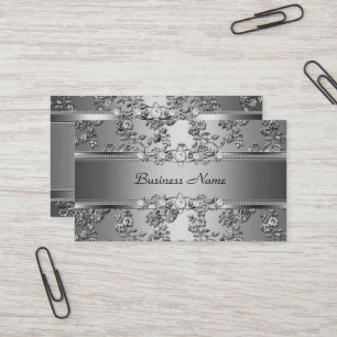 Tarjeta De Visita Elegante imagen de diamante Grabado en relieve pla