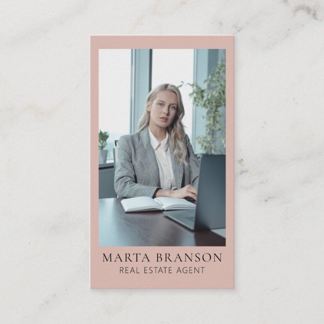 Tarjeta De Visita Elegante Inmobiliaria Profesional (Anverso)