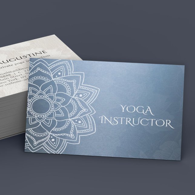 Tarjeta De Visita Elegante Instructor de Meditación YOGA Mandala Flo (Subido por el creador)