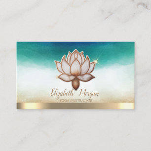 Tarjeta De Visita Elegante instructor de yoga Loto marrón