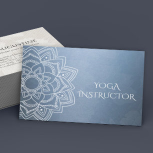Tarjeta De Visita Elegante instructor de YOGA Meditación Mandala Flo