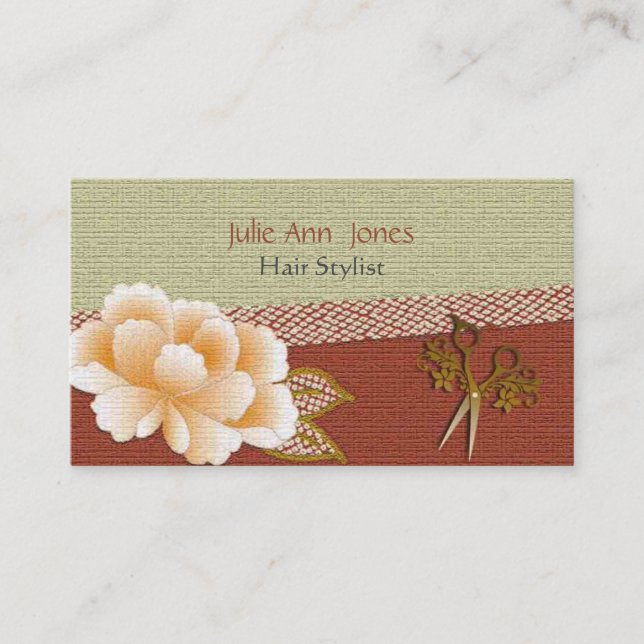 Tarjeta De Visita Elegante japonés Kimono Hair Stylist (Anverso)