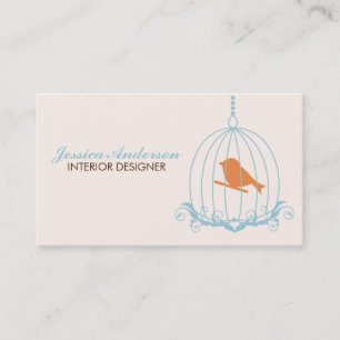 Tarjeta De Visita Elegante jaula de aves