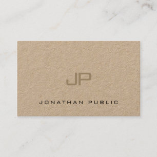 Tarjeta De Visita Elegante Kraft Simple Diseño Moderno Llanto Artíst