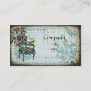 Tarjeta de visita elegante lamentable azul