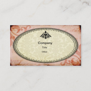 Tarjeta de visita elegante lamentable rosada