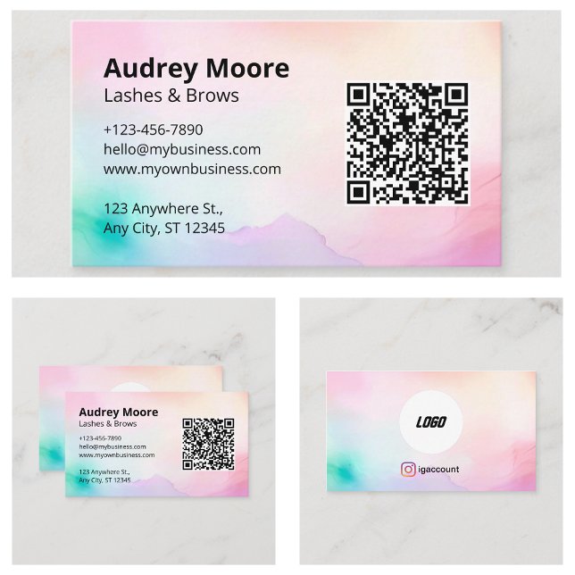 Tarjeta De Visita Elegante Lázagos Brows Lash Tech Eyelash (Elegant Lashes Brows Lash Tech Eyelash Business Card
)