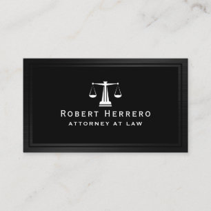Tarjeta De Visita Elegante legal metálico negro