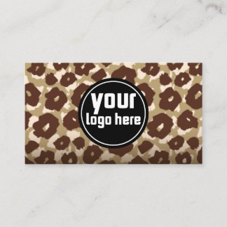 Tarjeta De Visita Elegante Leopardo Guepardo