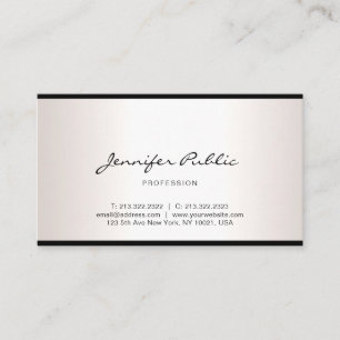 Tarjeta De Visita Elegante letra a mano moderna simple profesional