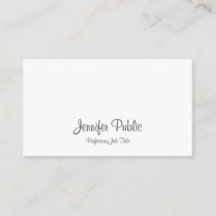 Tarjeta De Visita Elegante letra manuscrita moderna simple llana